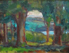 "Art and Architecture" Landscape Painting, with Gold Frame, by Robert Glisson