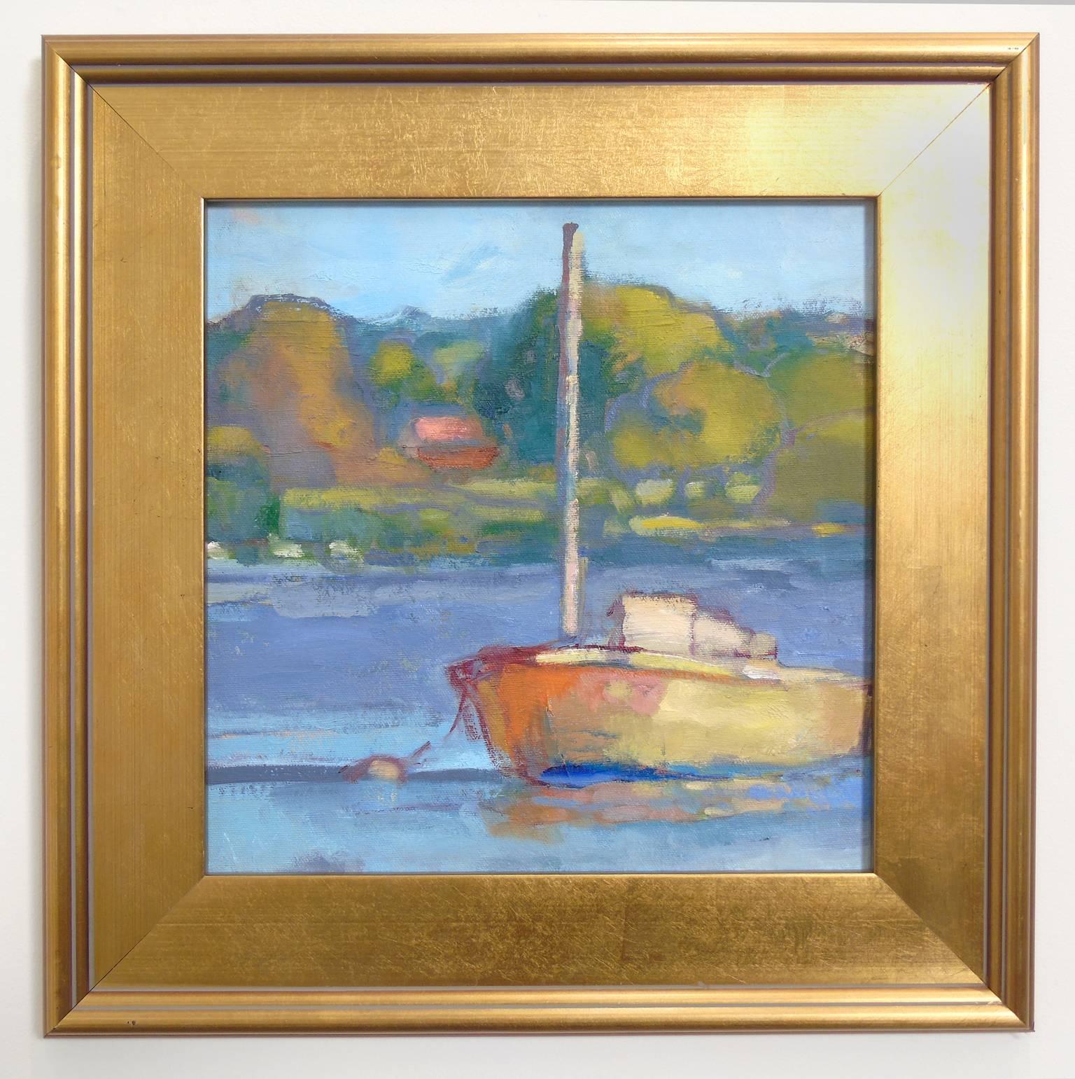 Boat at Rest - Contemporary Painting by Robert Glisson