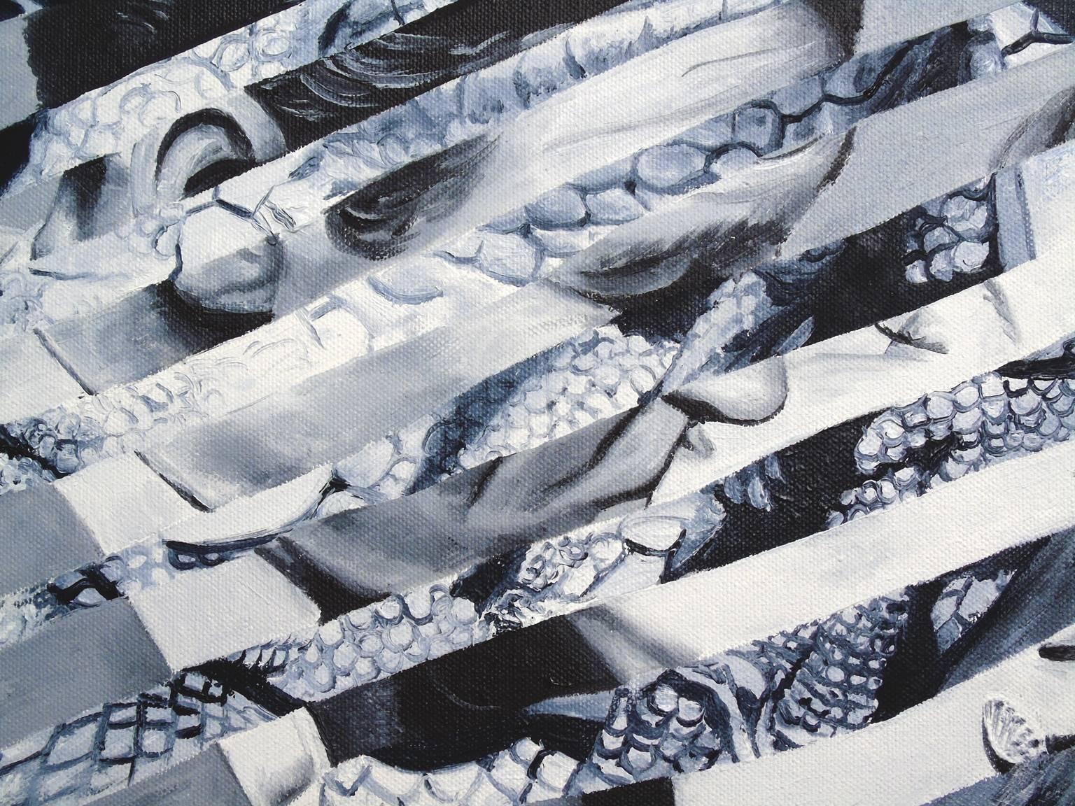 Love Me Like a Reptile (in black and white) - Contemporary Painting by James Paulsen