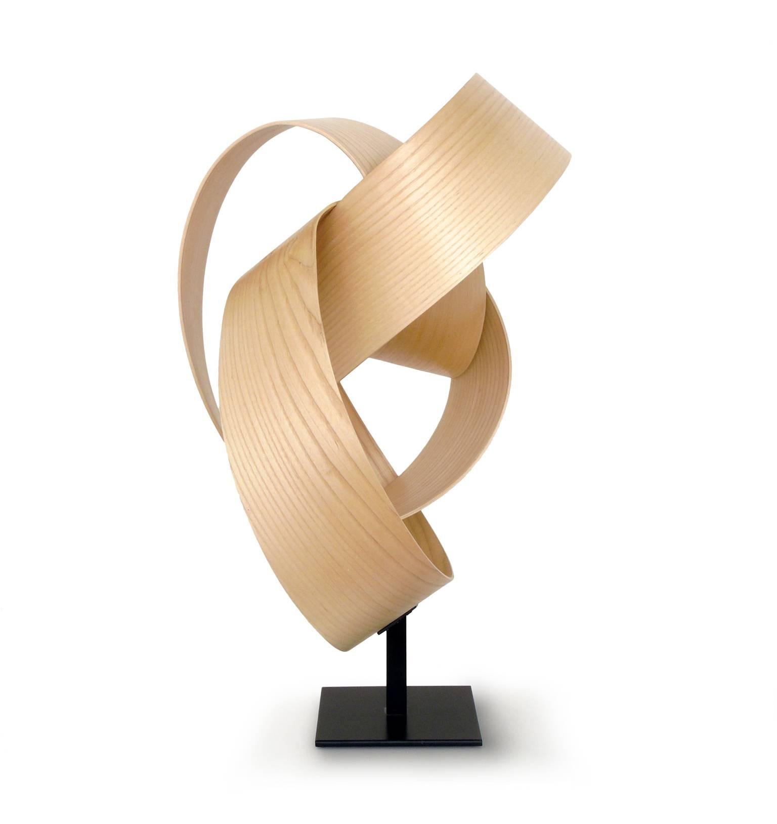 Atmosphere #205 (wood ribbon sculpture) - Contemporary Sculpture by Jeremy Holmes