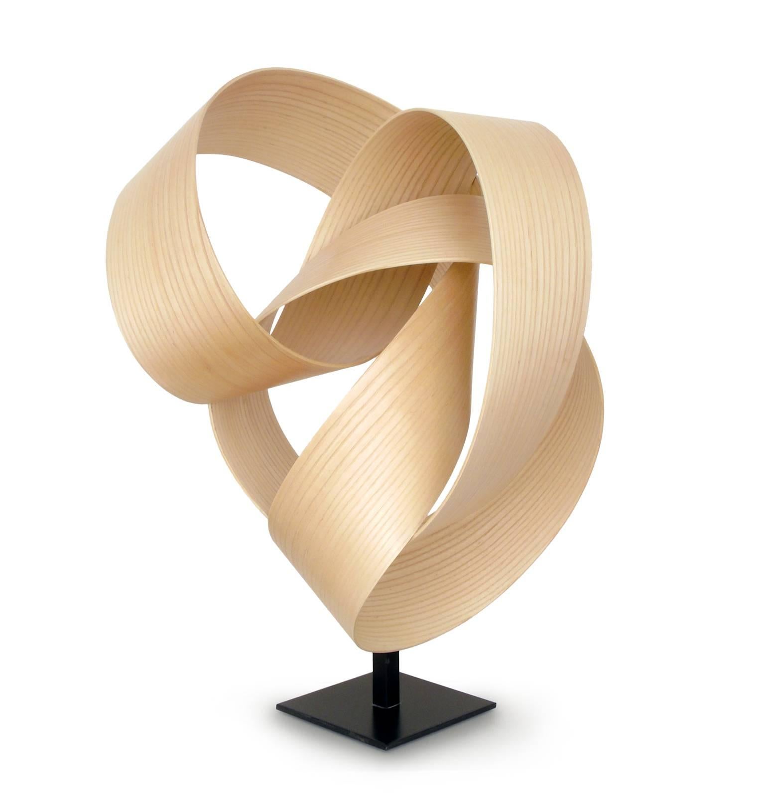 Atmosphere #205 (wood ribbon sculpture) - Sculpture by Jeremy Holmes