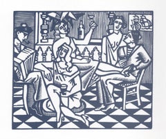 Andre Lhote original woodcut "En ce bourdeau"