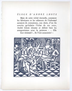 Andre Lhote original woodcut "En ce bourdeau"