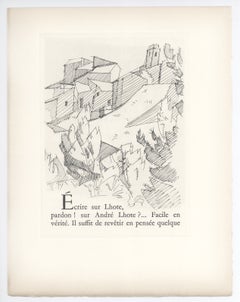 Andre Lhote original etching "Paysage"