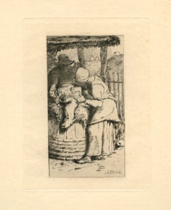 (dopo) L'incisione di Jean-François Millet “Donna che tosa le pecore”