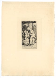 (dopo) L'incisione di Jean-François Millet “Donna che tosa le pecore”