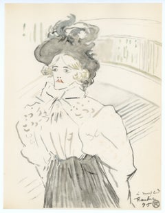 "Femme a mi-corps" lithograph