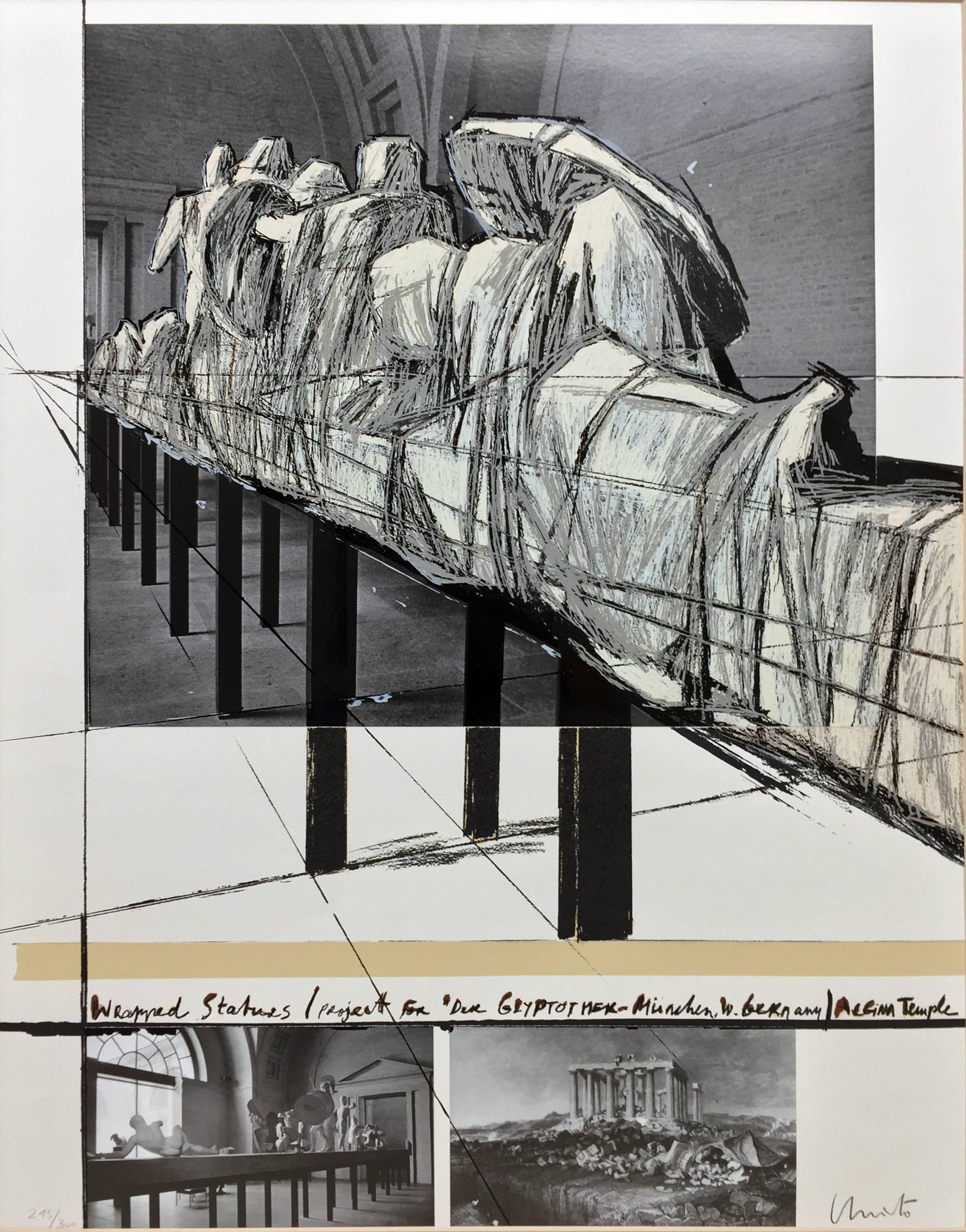 Statue avvolte (Progetto per Der Glyptotek di Monaco di Baviera Tempio Egeo) - Mixed Media Art di Christo and Jeanne-Claude