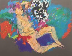 Nudo giallo reclinato
