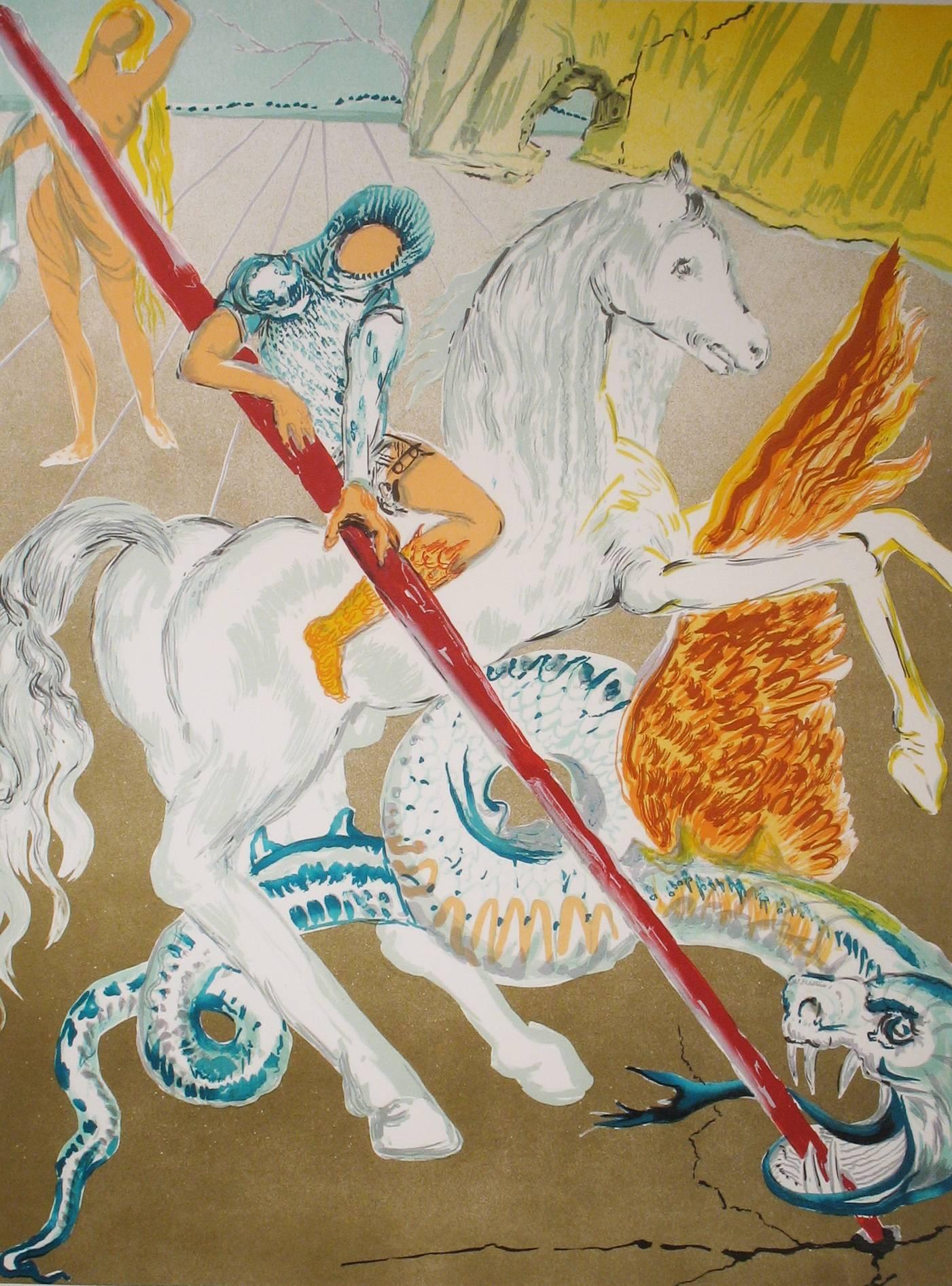 The Lance of Chivalry (St. George) - Print by Unknown