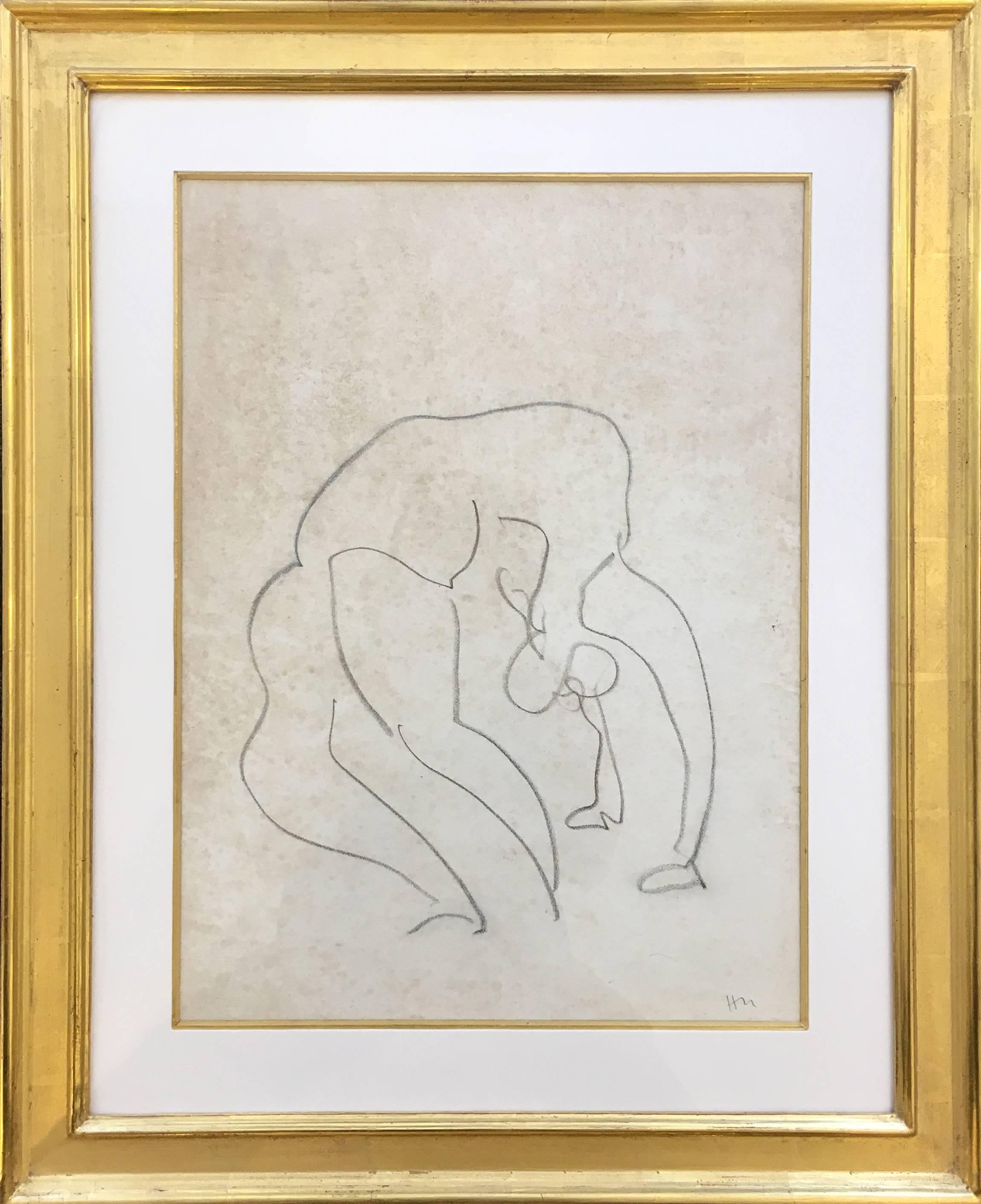 Henri Matisse Figurative Art - Drawing for planche 420/10 of Danseuse Acrobates