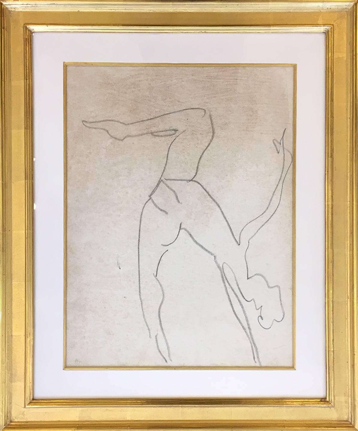 Henri Matisse Figurative Art - Drawing for planche 419/10 of Danseuse Acrobates