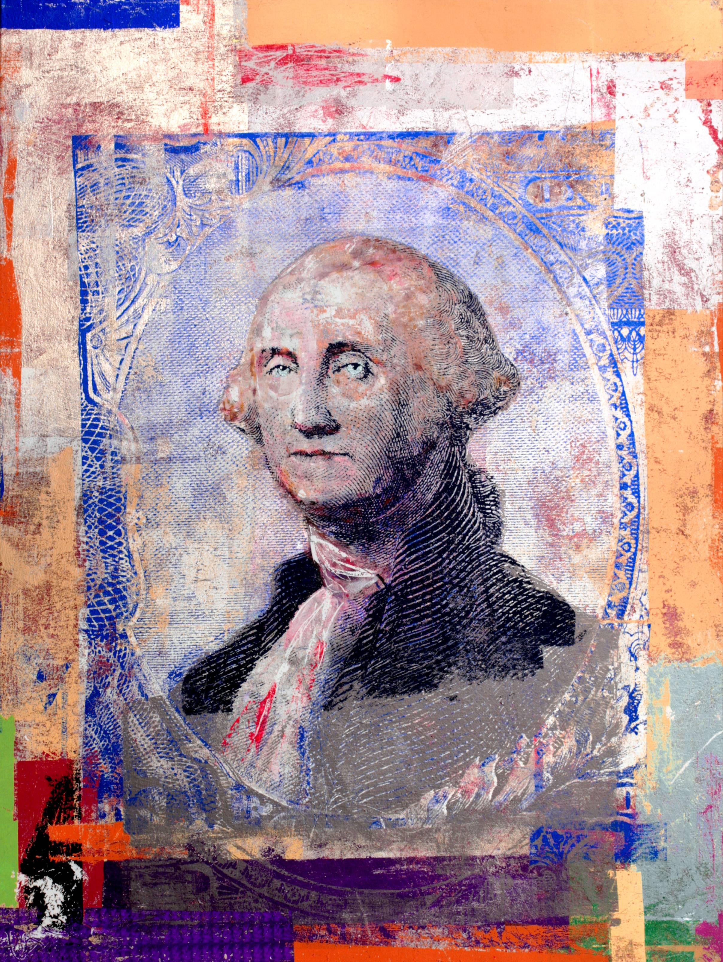 Houben R.T. Figurative Painting - $1 George Washington