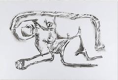 Monica Lying On Her Side With Scribbles 9