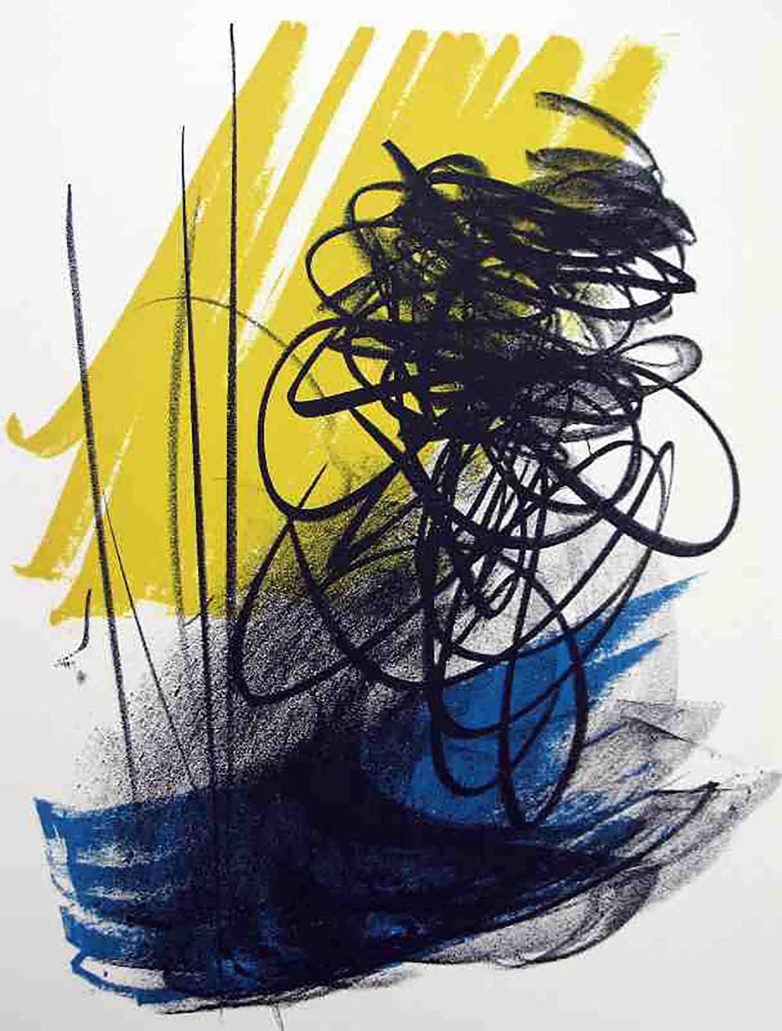 Hans Hartung Abstract Print - Untitled VI (San Lazzaro and Friends Series)