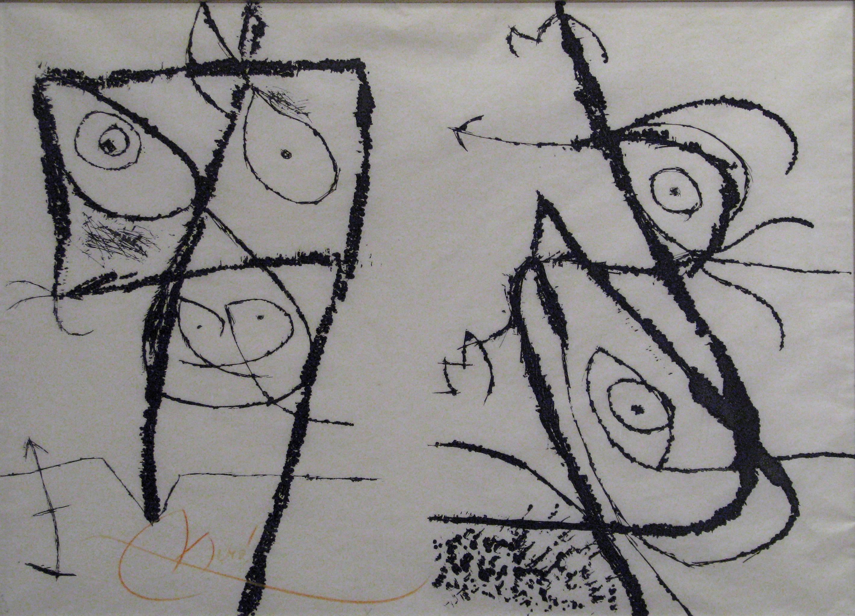Le courtesan grotesque - Print by Joan Miró