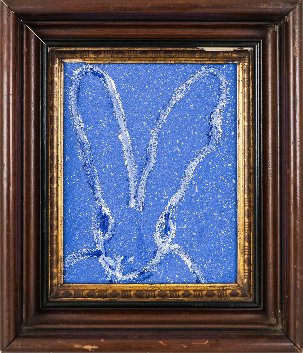 Hunt Slonem Animal Painting - Periwinkle Diamond Bunny