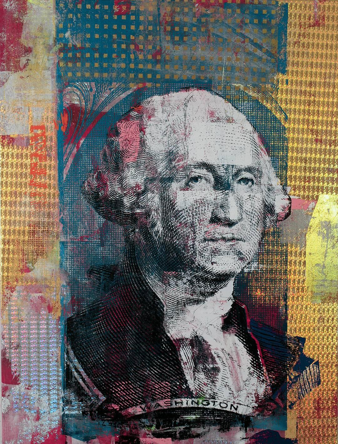 Houben R.T. Figurative Painting - $1 George Washington