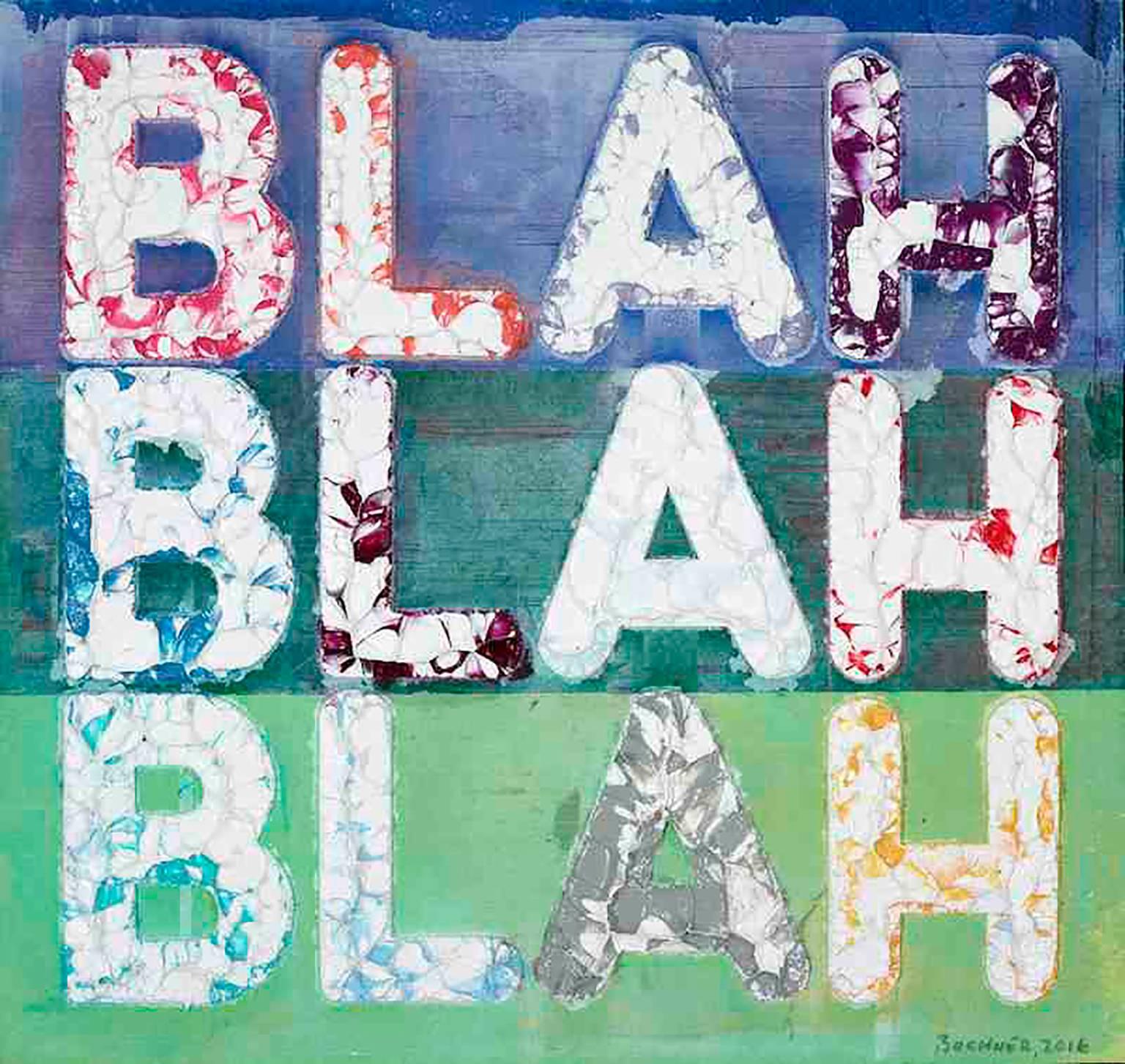 Blah, Blah, Blah  - Mixed Media Art by Mel Bochner