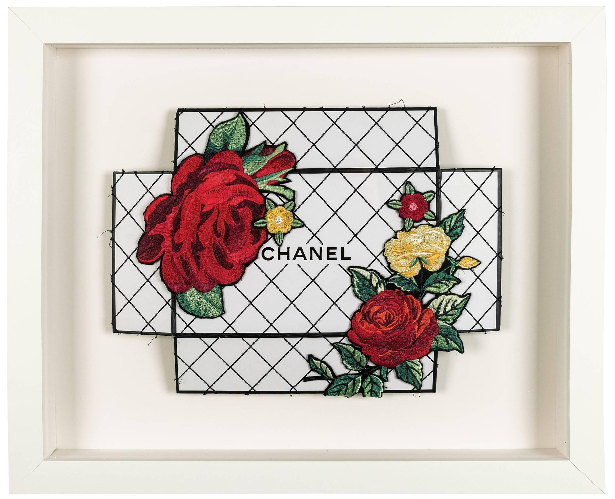 Red Rose - Chanel - Mixed Media Art de Stephen Wilson