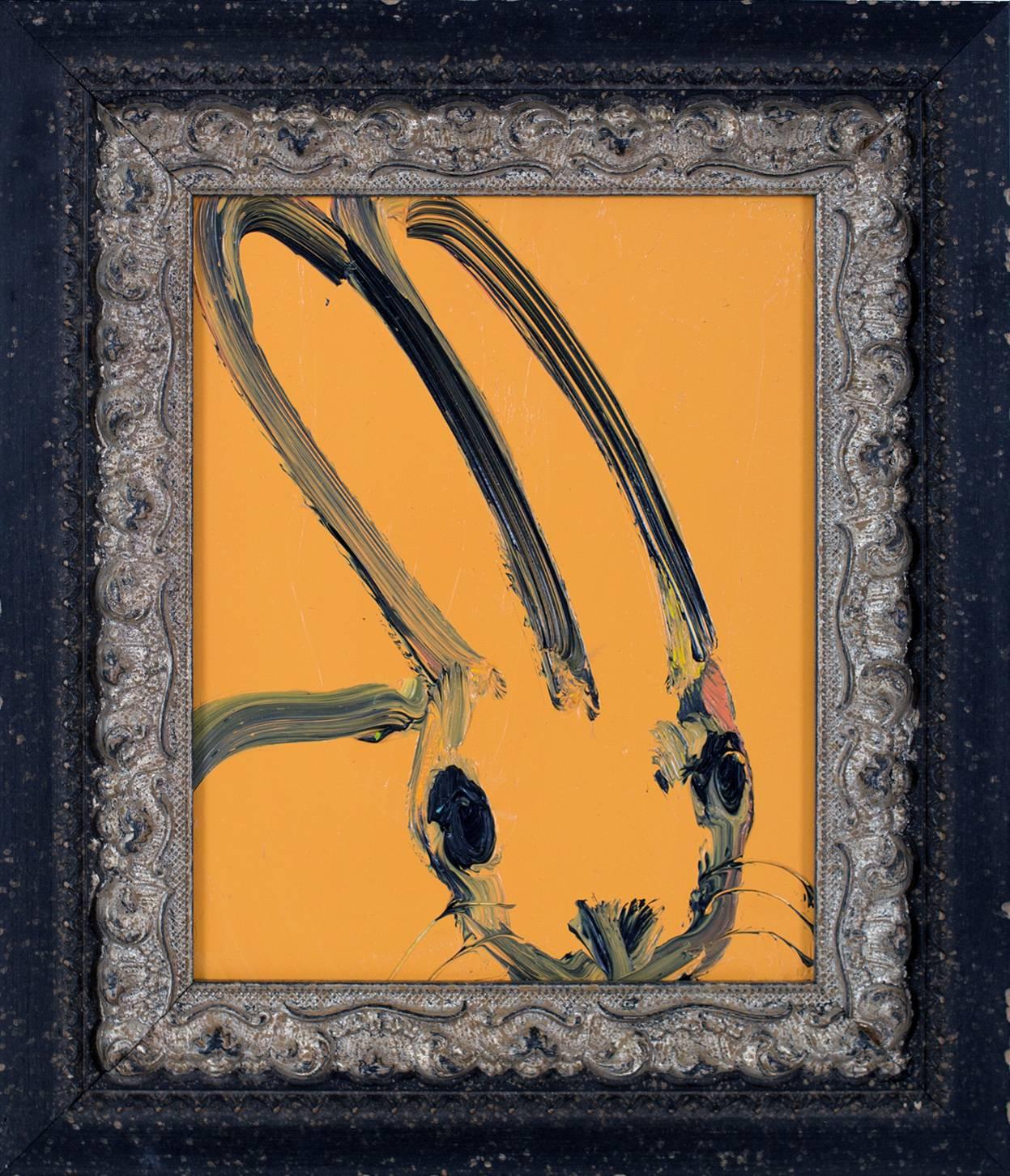Hunt Slonem Animal Painting - Georgia Peach Bunny