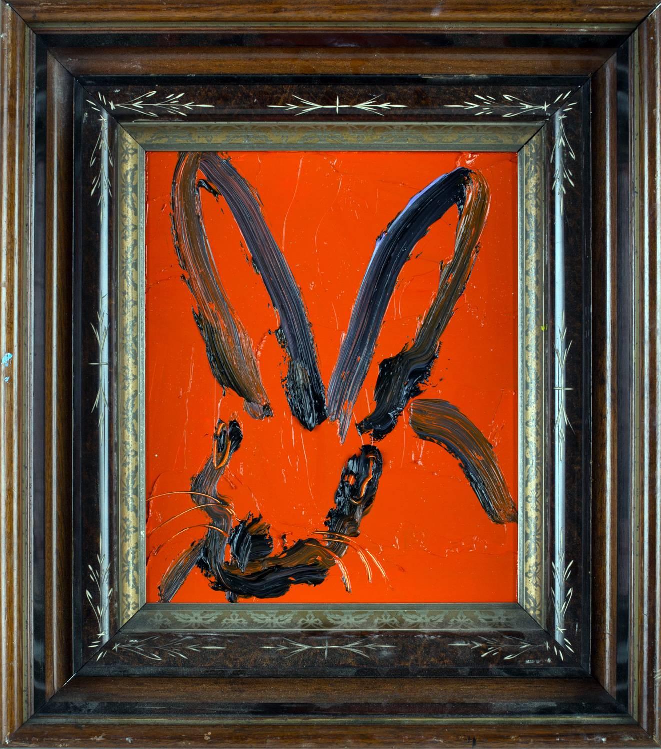 Hunt Slonem Animal Painting - Vermilion Bunny