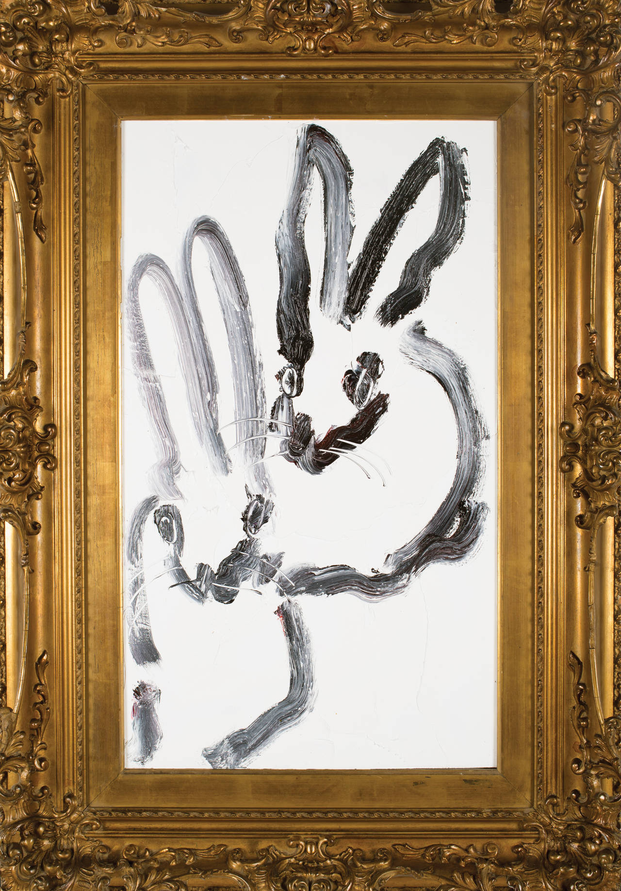 Hunt Slonem Rabbit Hunt Slonem - Double Bunnies at 1stDibs