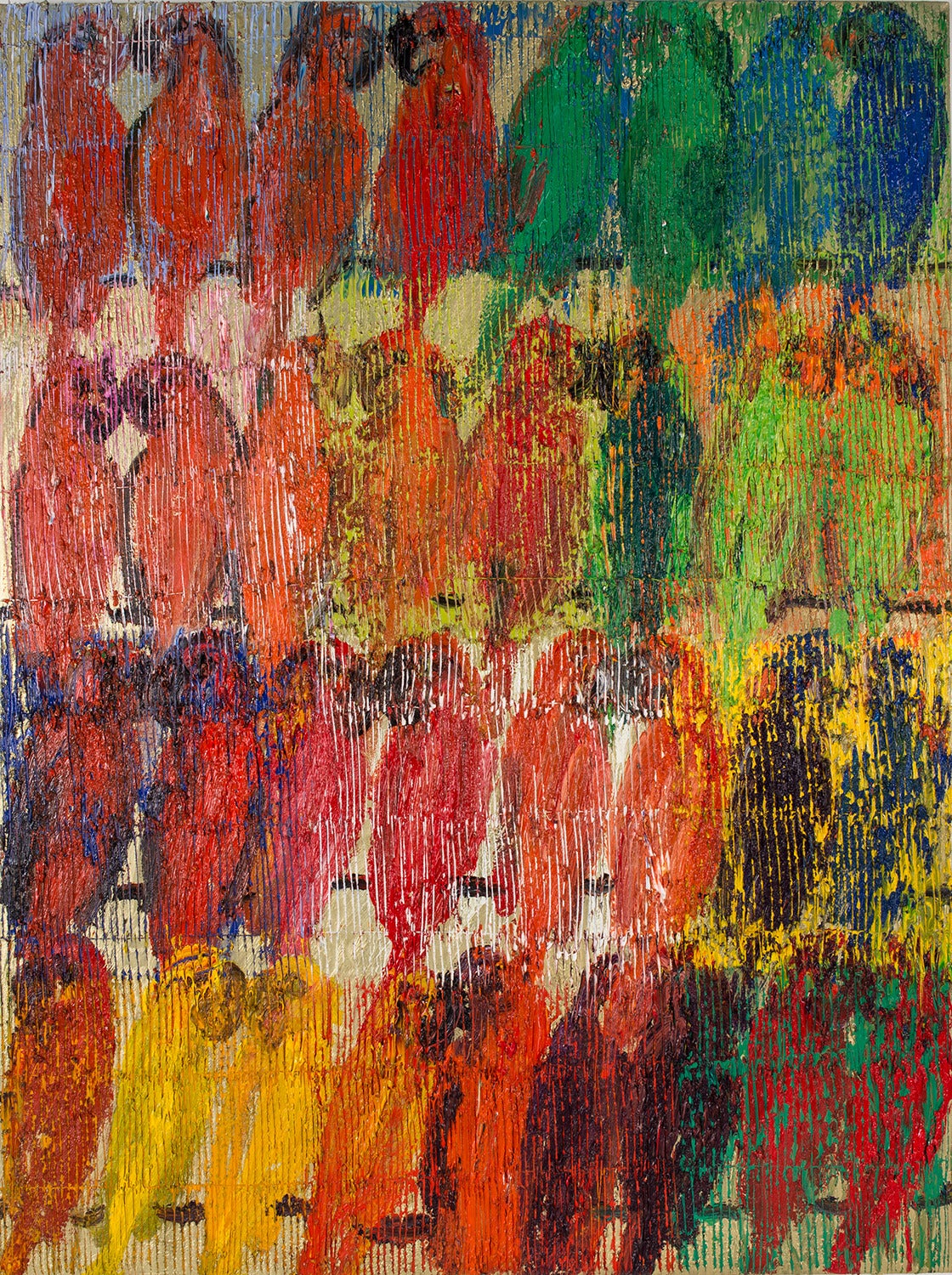 Lories - Painting by Hunt Slonem