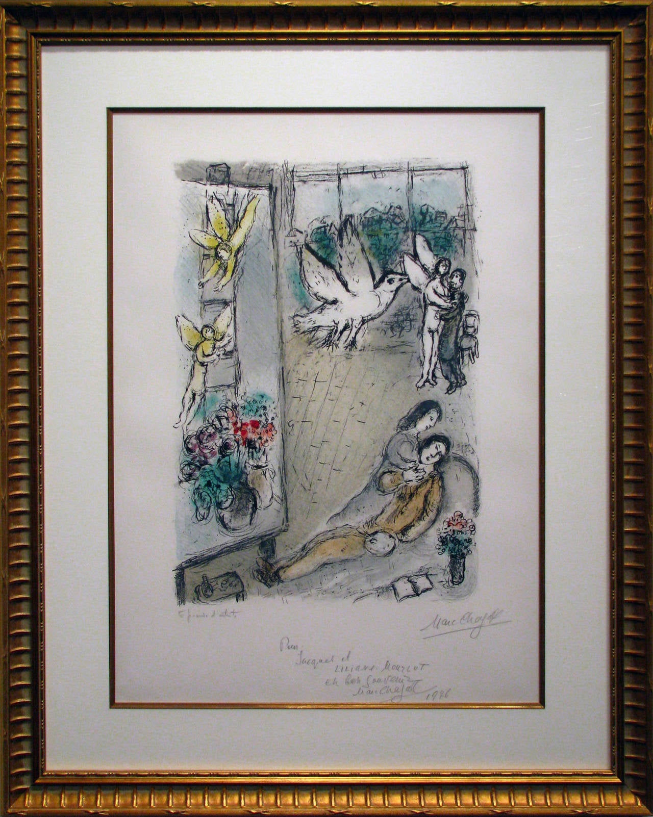 L'Oiseau dans L'Atelier - Print by Marc Chagall