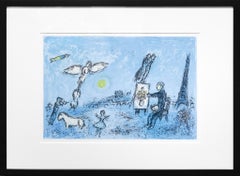 Marc Chagall "Le Peintre et Son" lithograph from Derriere le Miroir