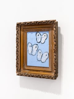 Hunt Slonem "Cabbage Patch Butterflies" painting