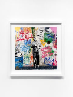 Mr. Brainwash "Einstein" Opera unica in tecnica mista su carta
