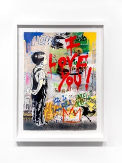 Mr. Brainwash "With All My Love" Unique Mixed Media on paper