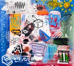Clarence James "Keep Your Head to the Sky" painting on canvas