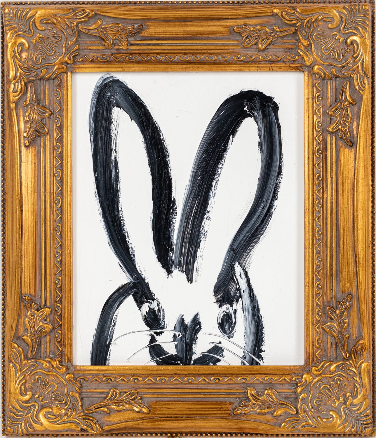 Hunt Slonem "Nan" painting of a bunny