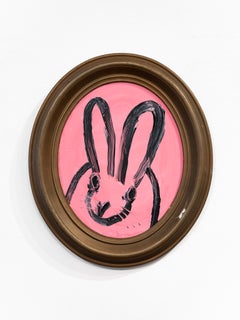 Hunt Slonem "New Port II" painting of a bunny