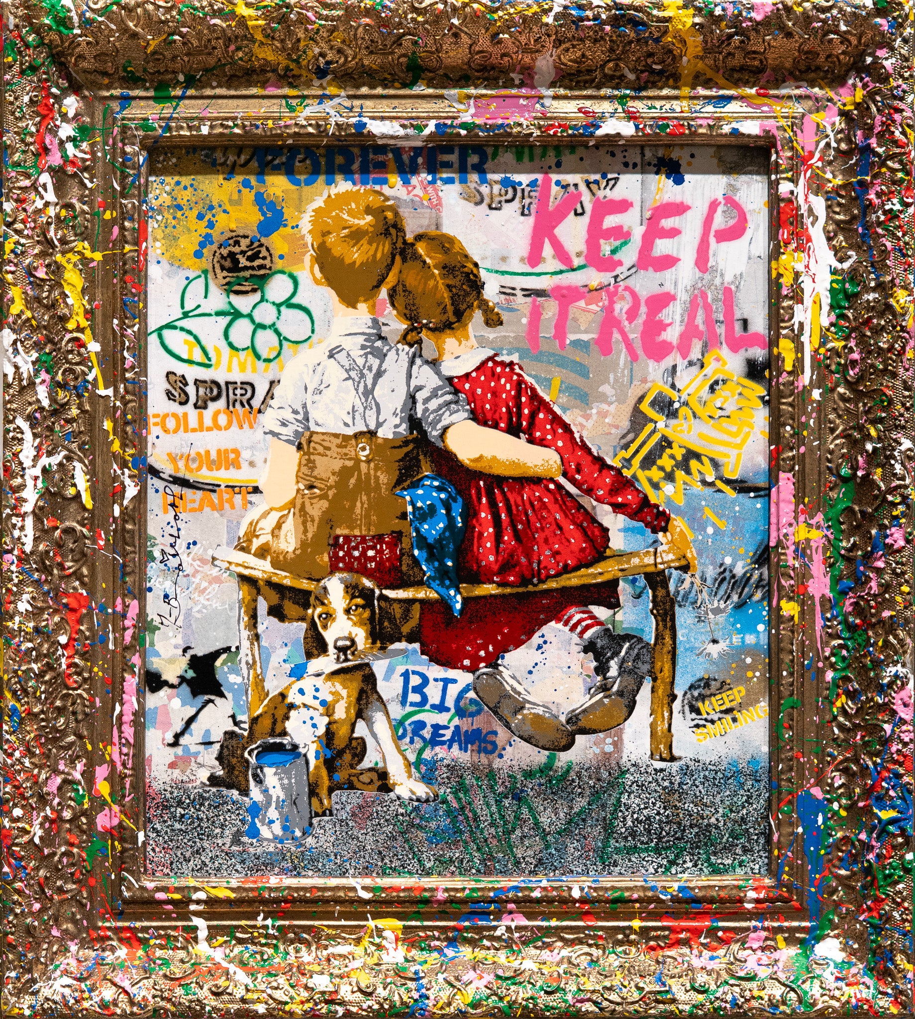 Mr. Brainwash "Work Well Together" Unique Painting