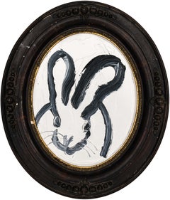 Hunt Slonem "St. Petersburg" painting of a bunny