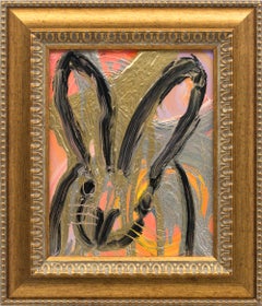 Hunt Slonem "Totem" painting of a bunny