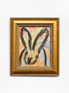 Hunt Slonem "Totem" painting of a bunny