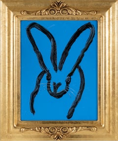 Hunt Slonem "Alona" painting of a bunny