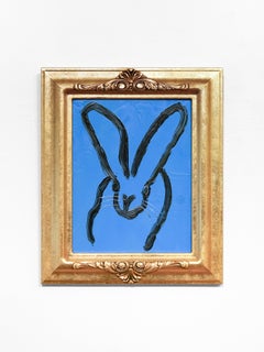 Hunt Slonem "Alona" painting of a bunny