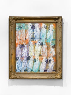 Hunt Slonem "Molucans 18" painting of birds