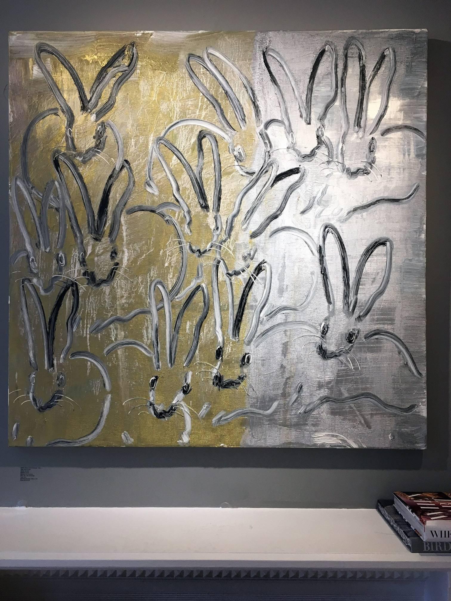Silver & Gold - Contemporary Painting by Hunt Slonem