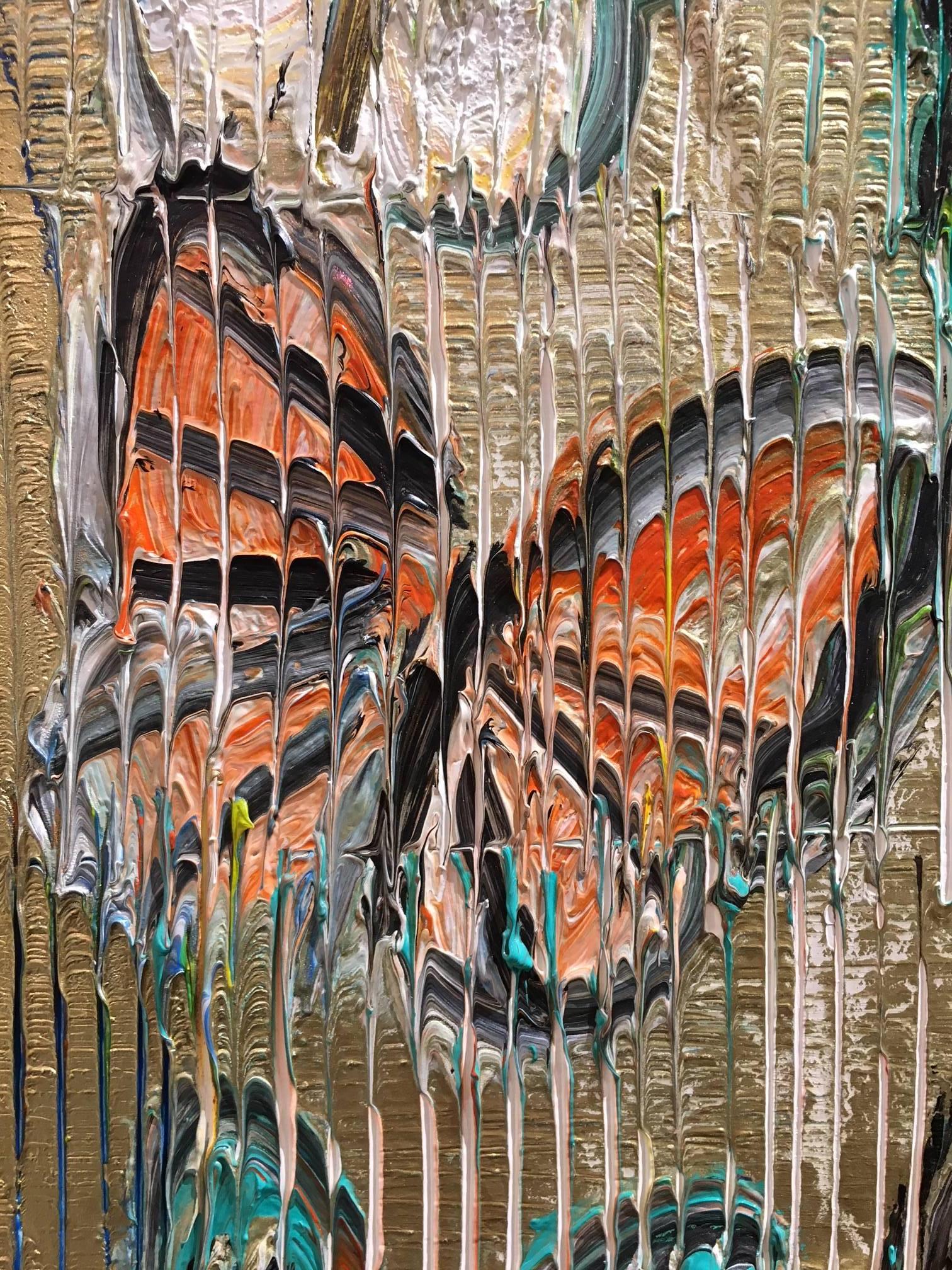 Day Moth - Contemporary Painting by Hunt Slonem