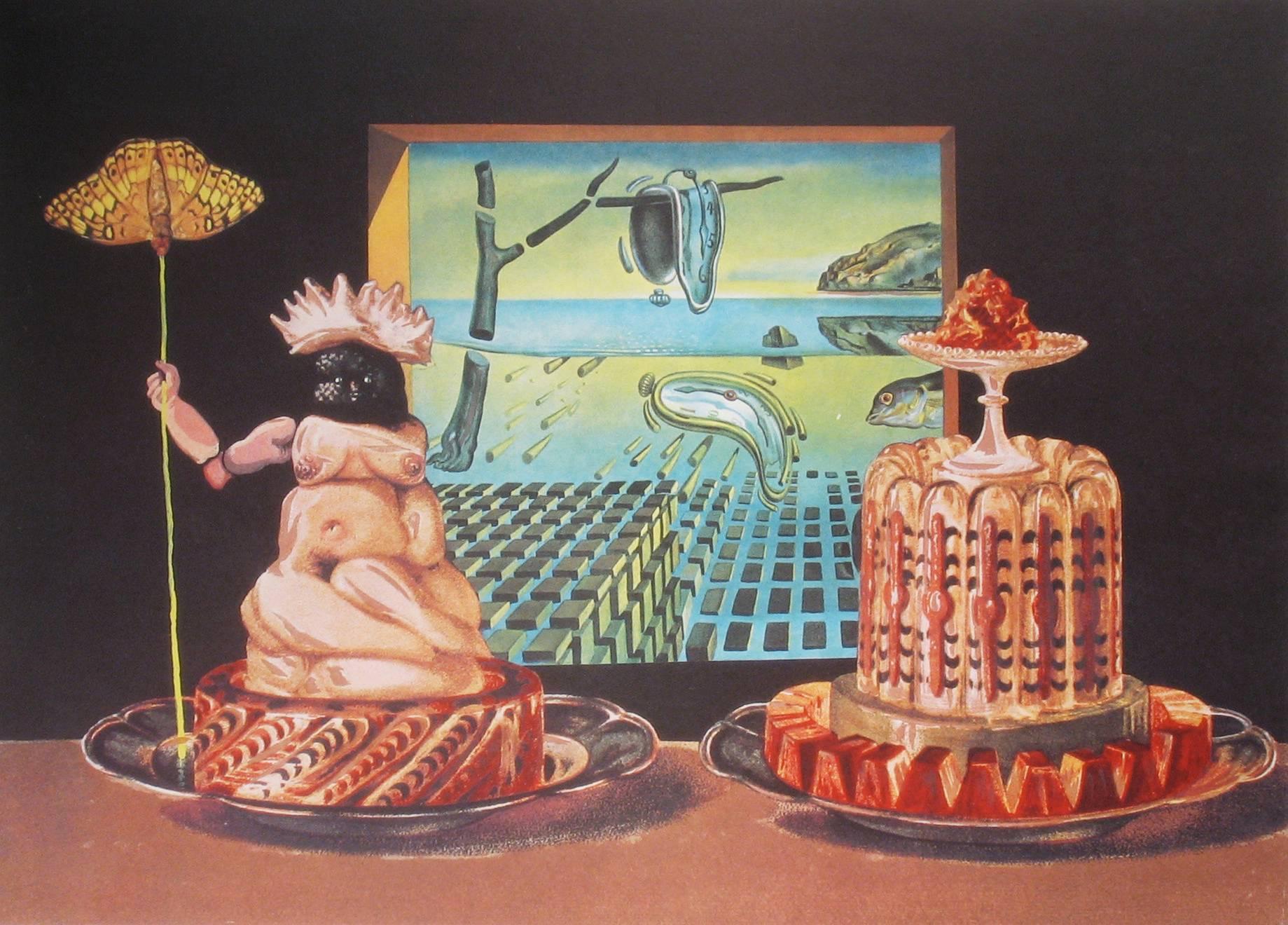 Salvador Dalí Still-Life Print - Les "Je mange Gala"