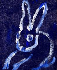 Hunt Slonem - Untitled (Diamond Dust Bunny) Untitled (Diamond Dust Bunny)