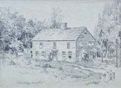 Early House in Massachusetts, 1920s Drawing