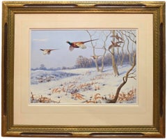 Winter Pheasants, British Wildlife Realism, Sporting Art