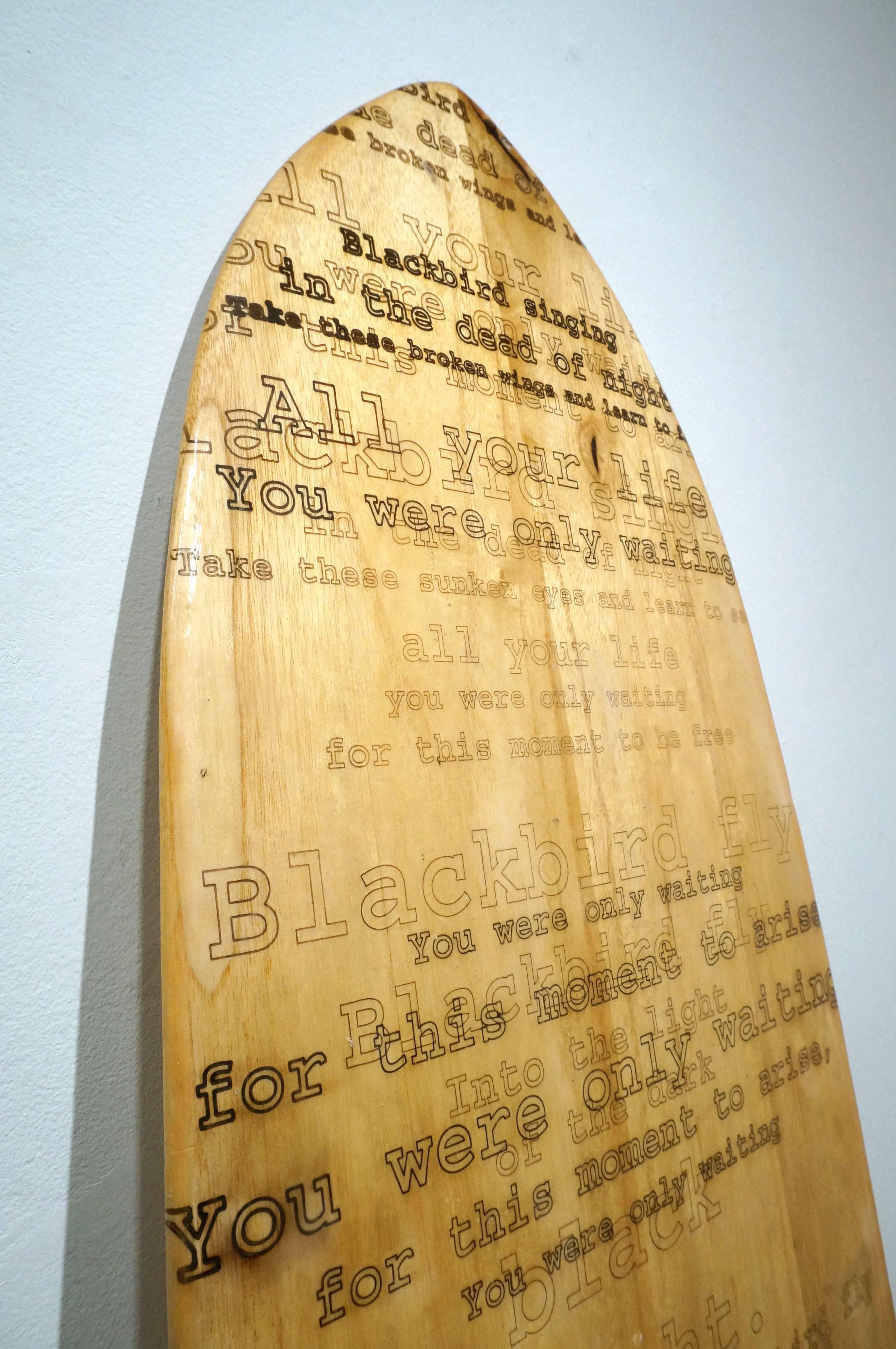TOMAS VU (b.1963) 

Blackbird (Surfboard), 2013

Laser-etched pualownia

H 96